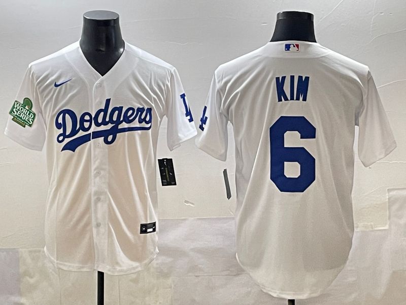Men 2025 Los Angeles Dodgers #6 H.S.Kim White Game Nike MLB Jersey style 17->los angeles dodgers->MLB Jersey